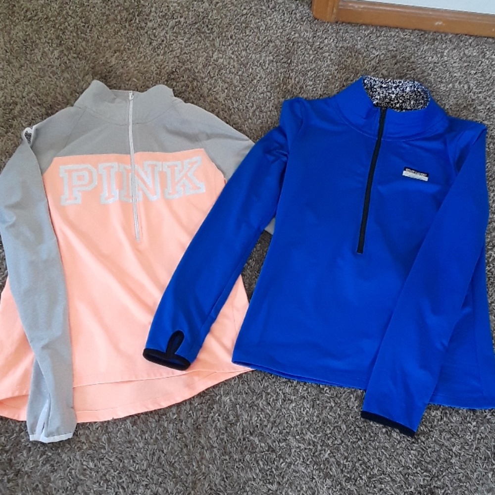 Pink running pullovers